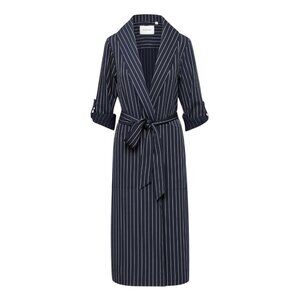 Babaton Aritzia New Kahlo Pin Stripe Navy Blue Robe Sz XS